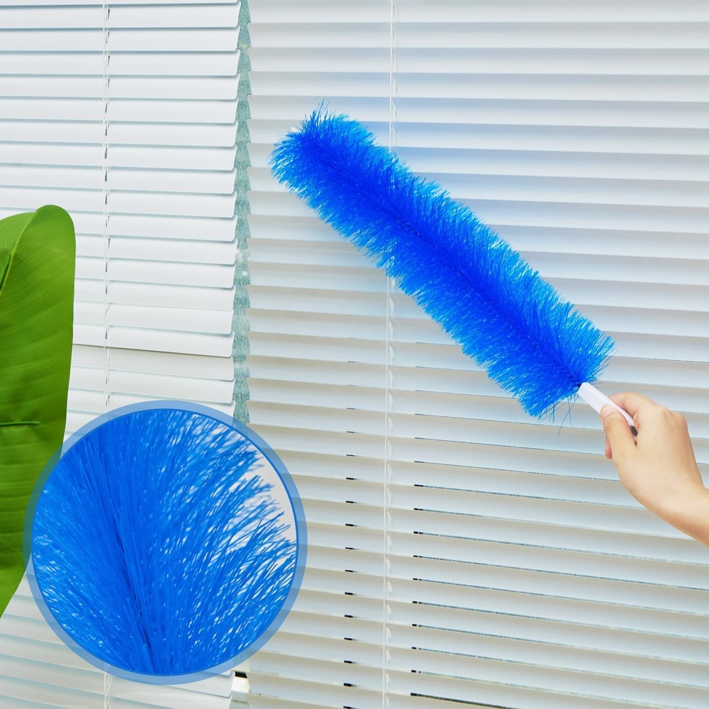 Sliner 2 Pcs Cobweb Duster Bendable Fan Duster Plastic Dust Cleaner Microfibe...