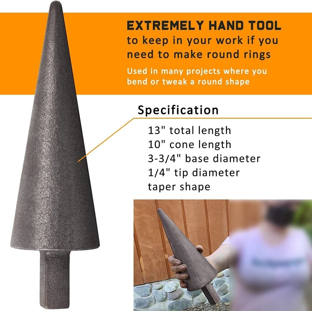 Blacksmith Anvil Mandrel Metal Forming Cone 1" Hardy Tool