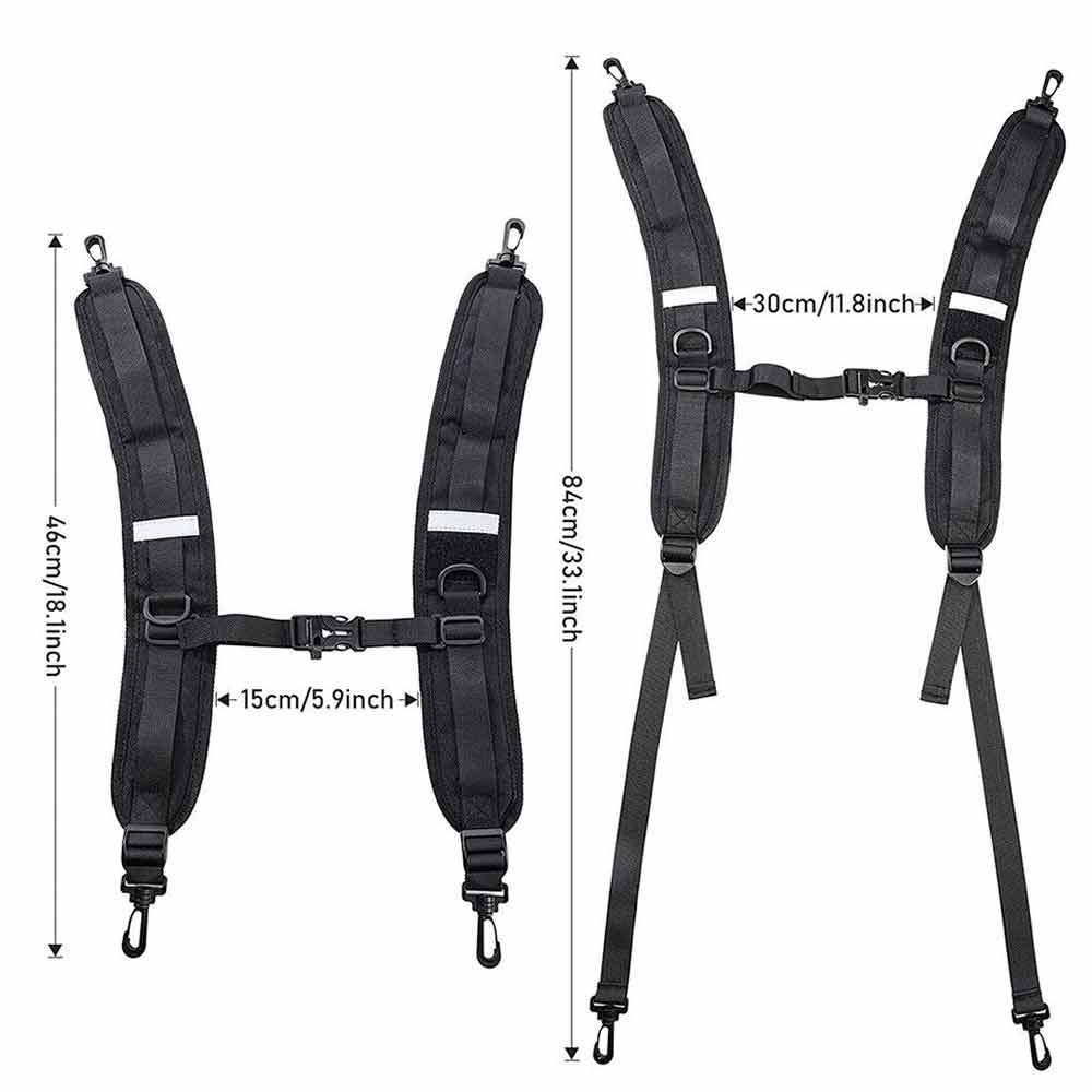 Comfortable Adjustable Backpack Shoulder Straps 2pcs for Camping Travel