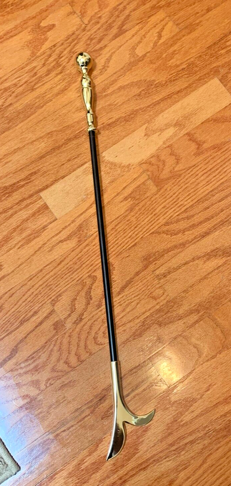 Gold & Black cast iron fireplace tool set with stand