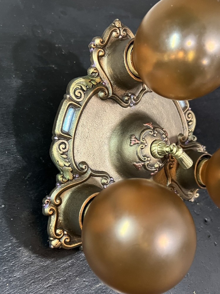 Rewired Three Socket Flush Mount Hall Fixture Nice 46A