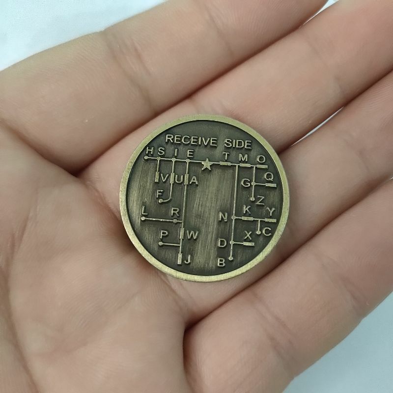 Key CW training coin Morse code training coin Novice amateur radio 1Pc