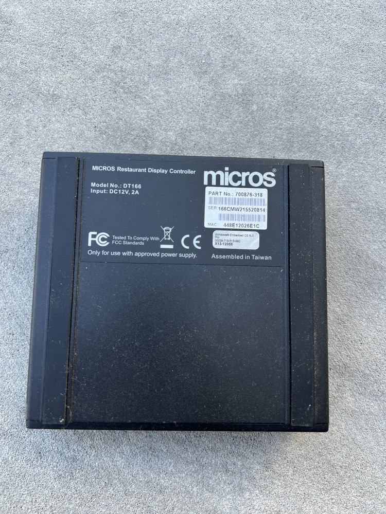 Micros DT166 Restaurant Display Controller (No Power Supply)