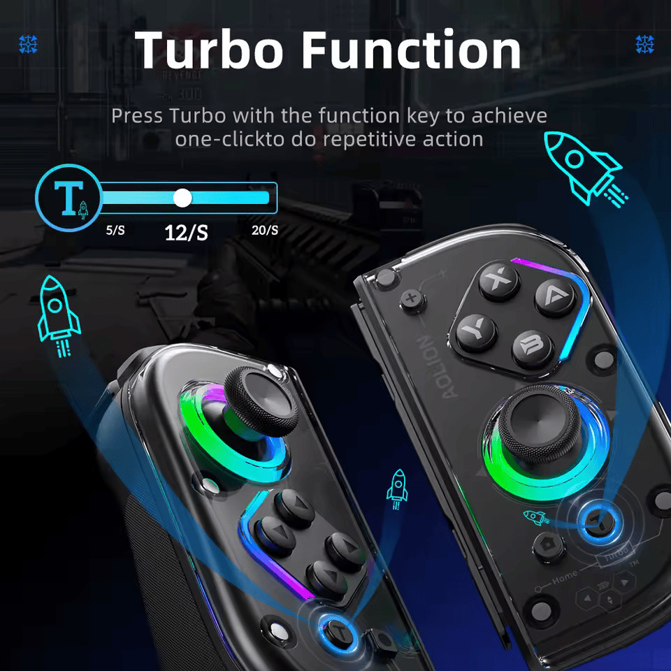 Aolion Black J20 Lite Knight Wireless Joycons