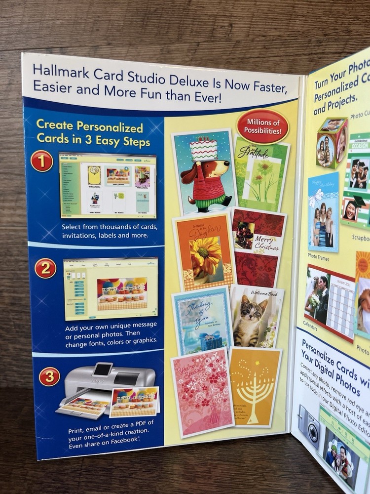 NEW Hallmark Card Studio Deluxe Cards Calendars Scrapbooks Note Writing Guide