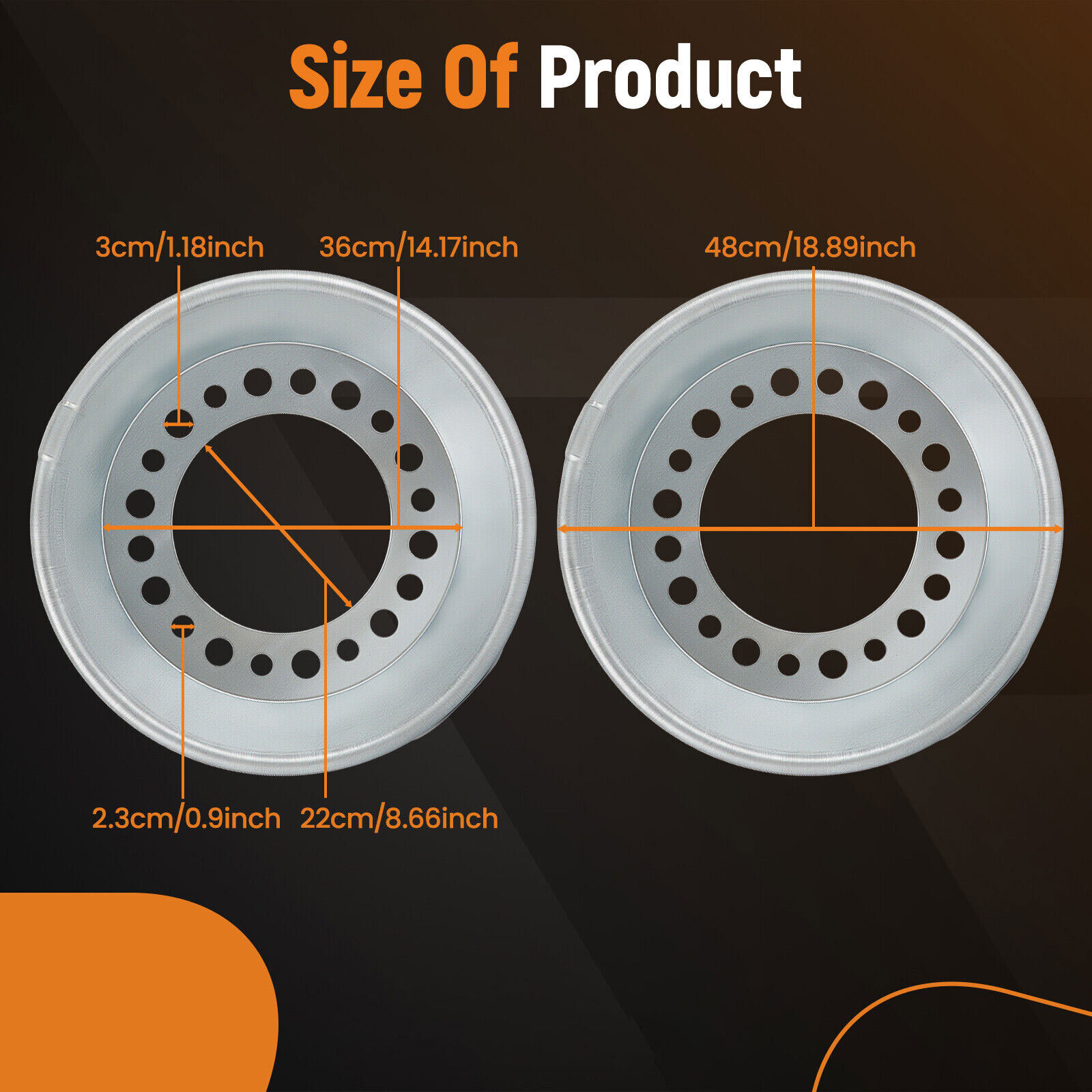 2X CENTRAMATIC 800-822 AUTO WHEEL BALANCER SET 2 FOR 22.5-24.5" WHEEL - STEER