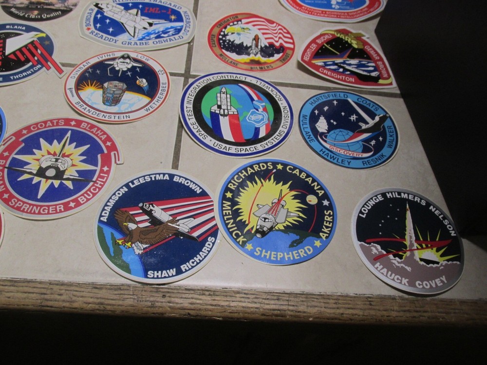 NICE MIXED LOT 33 Space Shuttle SPACE DECAL STICKERS