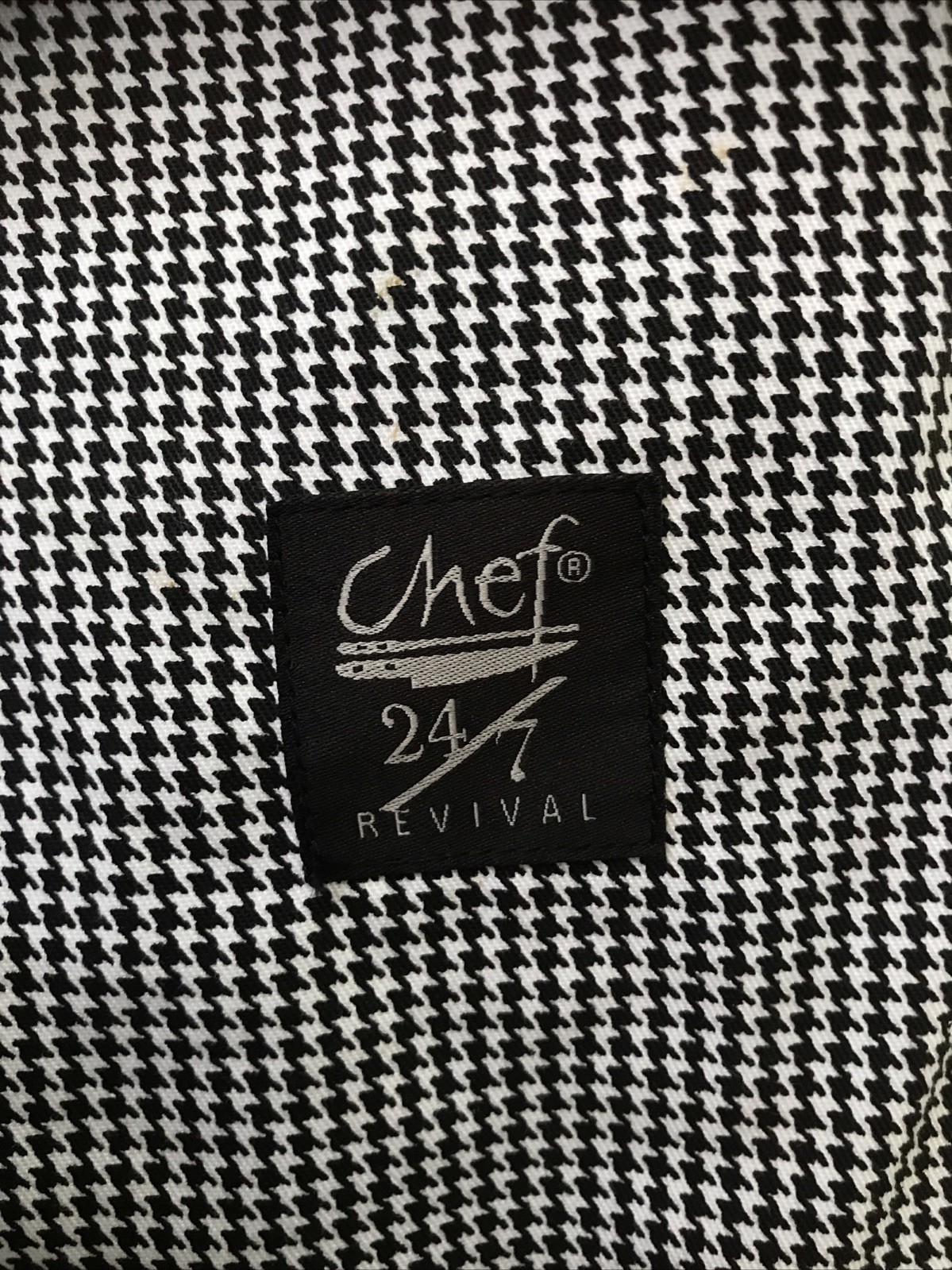 Chef 24/7 Revival Chef Pants ~ Kitchen Crew Houndstooth Size S Small
