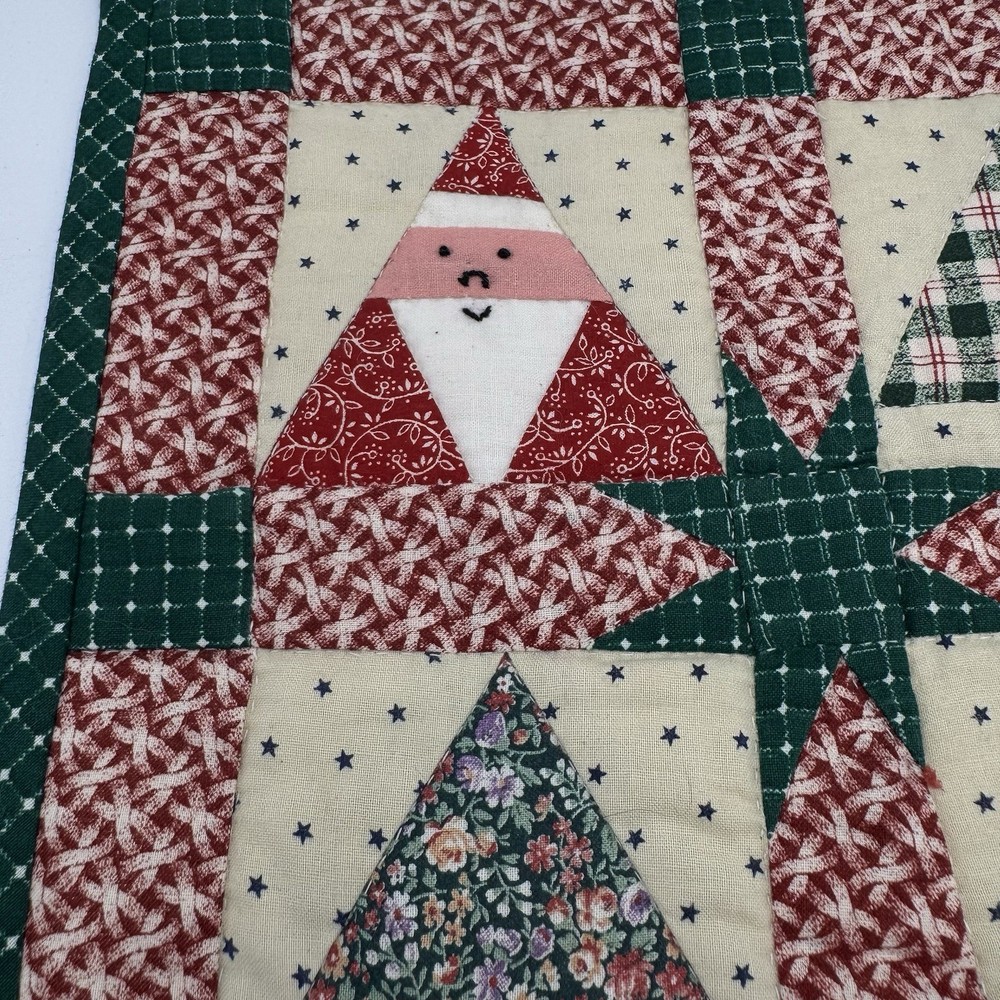 Small 4 Square Christmas Quilt 11”