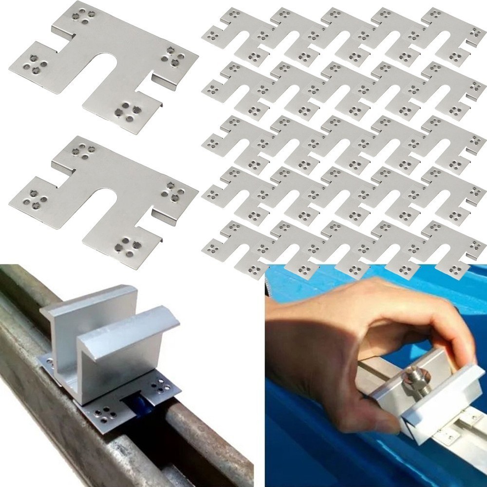 Grounding Washer Solar Panel Solar Panel Racking Mounts Clip Construction