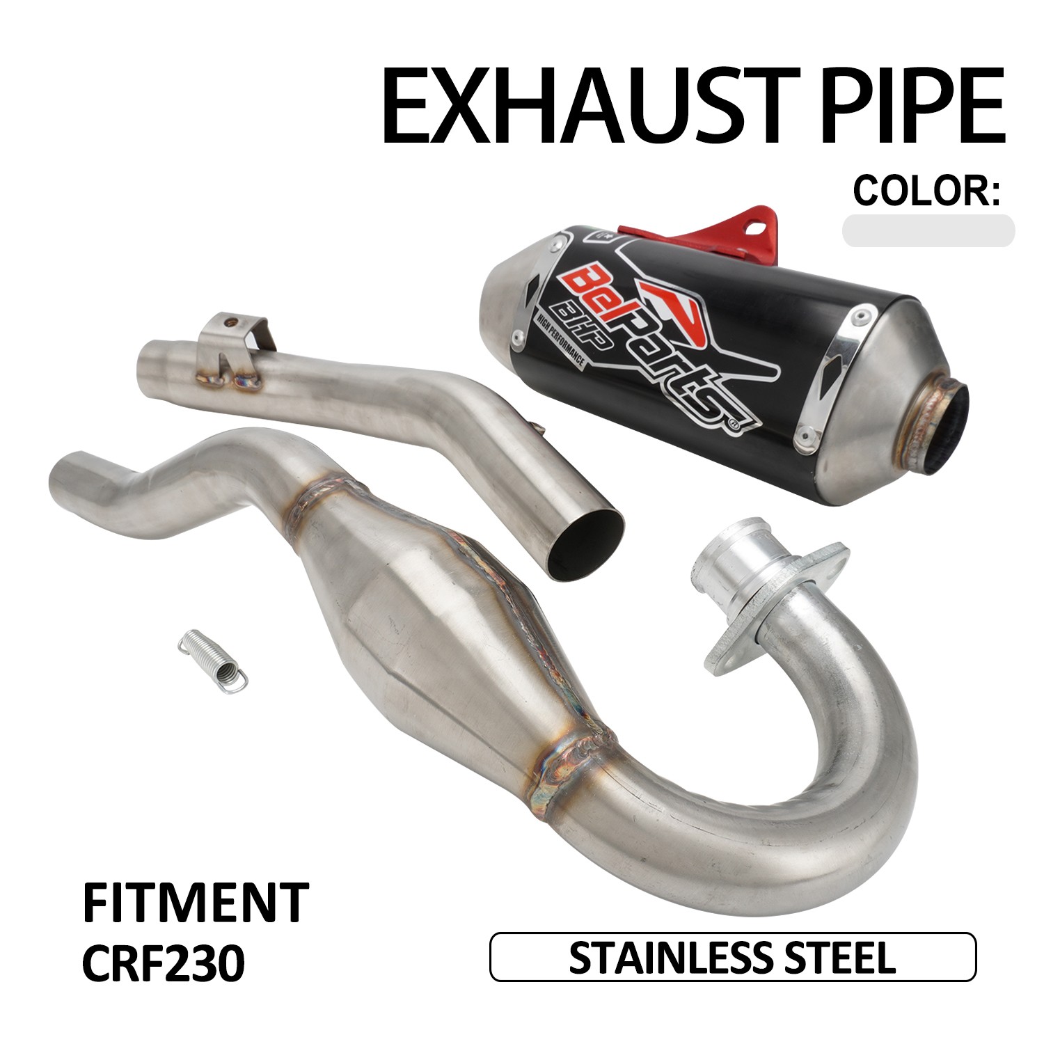 For CRF230F HAWK 250 Motorcycle Slip On Exhaust Pipe Full Kit Dirt Bike