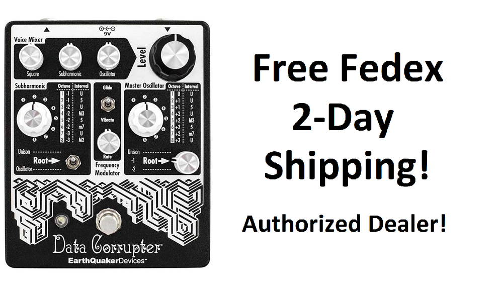 New Earthquaker Devices Data Corrupter Modulated Monophonic Harmonizing Pedal
