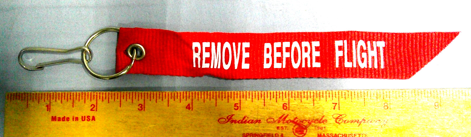 remove before flight ribbon keychain motorcycle collectible biker key holder