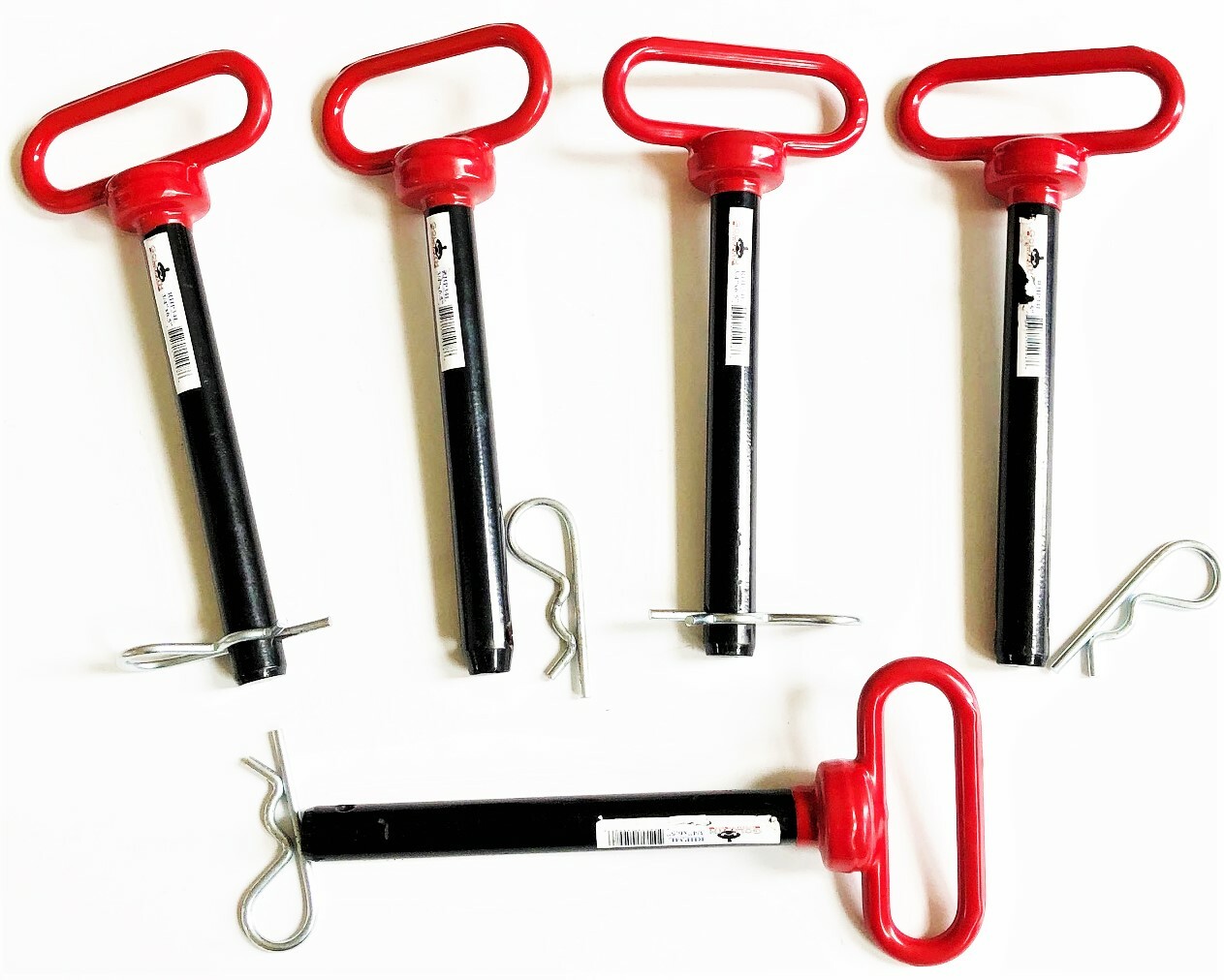 5 GOLIATH INDUSTRIAL RED HANDLE 3/4 X 7" TRACTOR HITCH PINS WAGON TRAILER RHP34L
