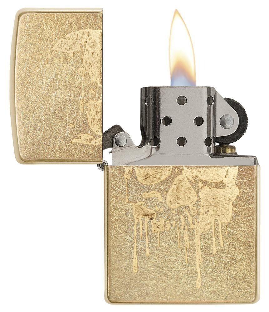 Zippo Grunge Skull Gold Dust 29401