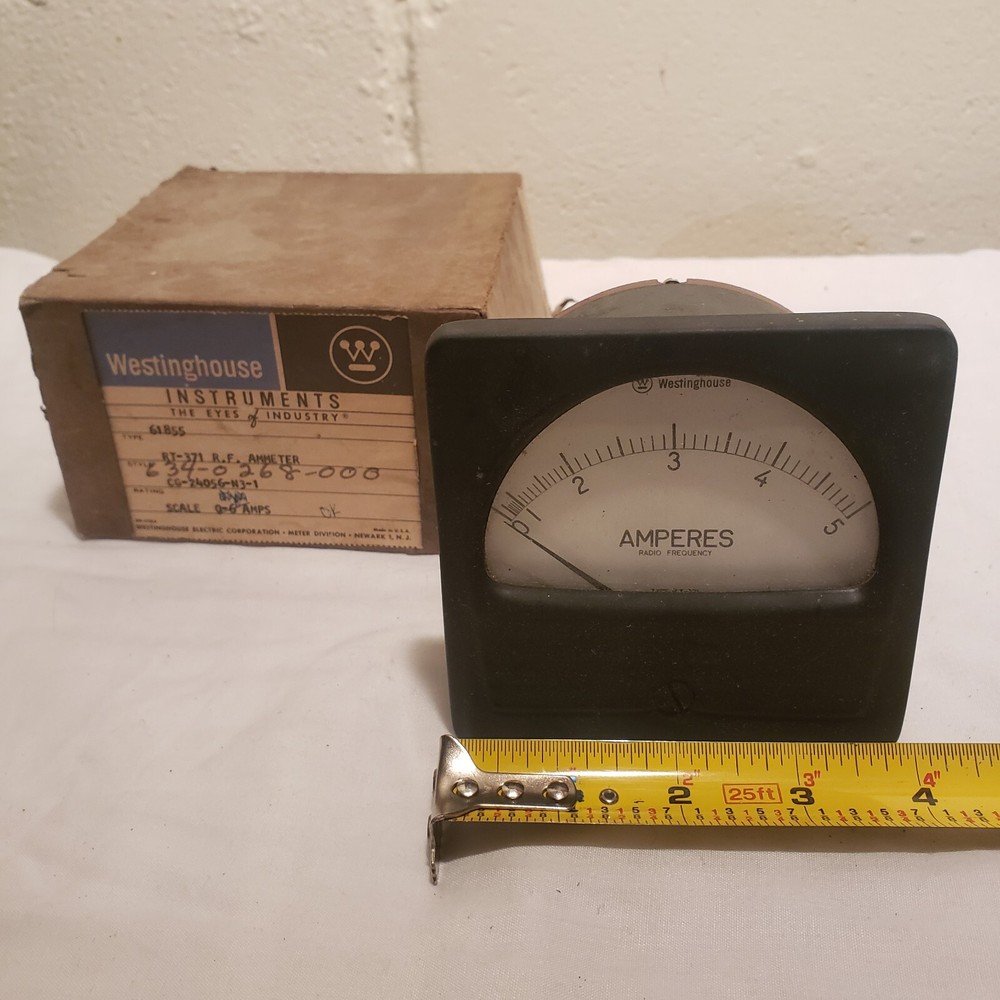 Westinghouse Ampere Meter Nos Nice