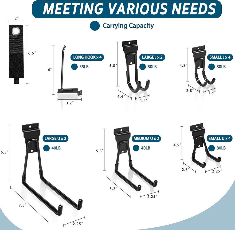Versatile 20-Piece Slatwall Hook Set for Efficient Garden and Workshop Storage