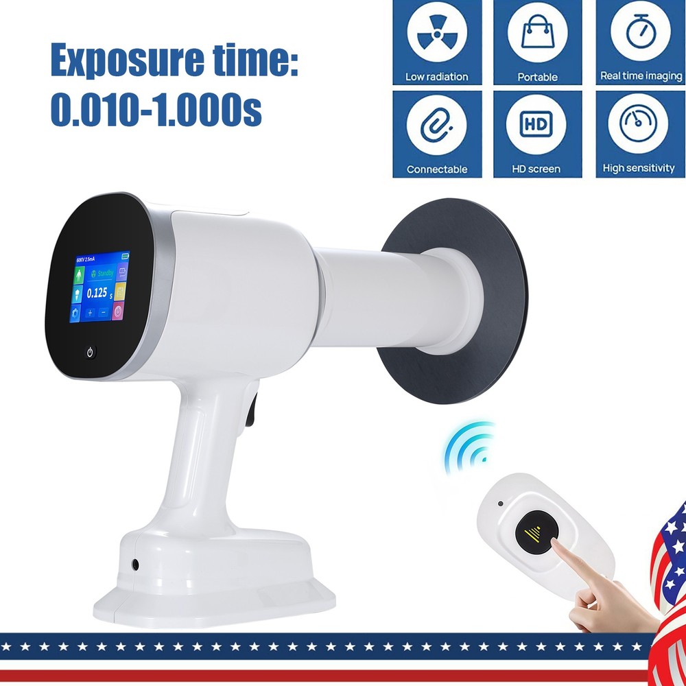 USA Dental Handheld X-rays Unit Machine +Scatter Shield Protective Ring