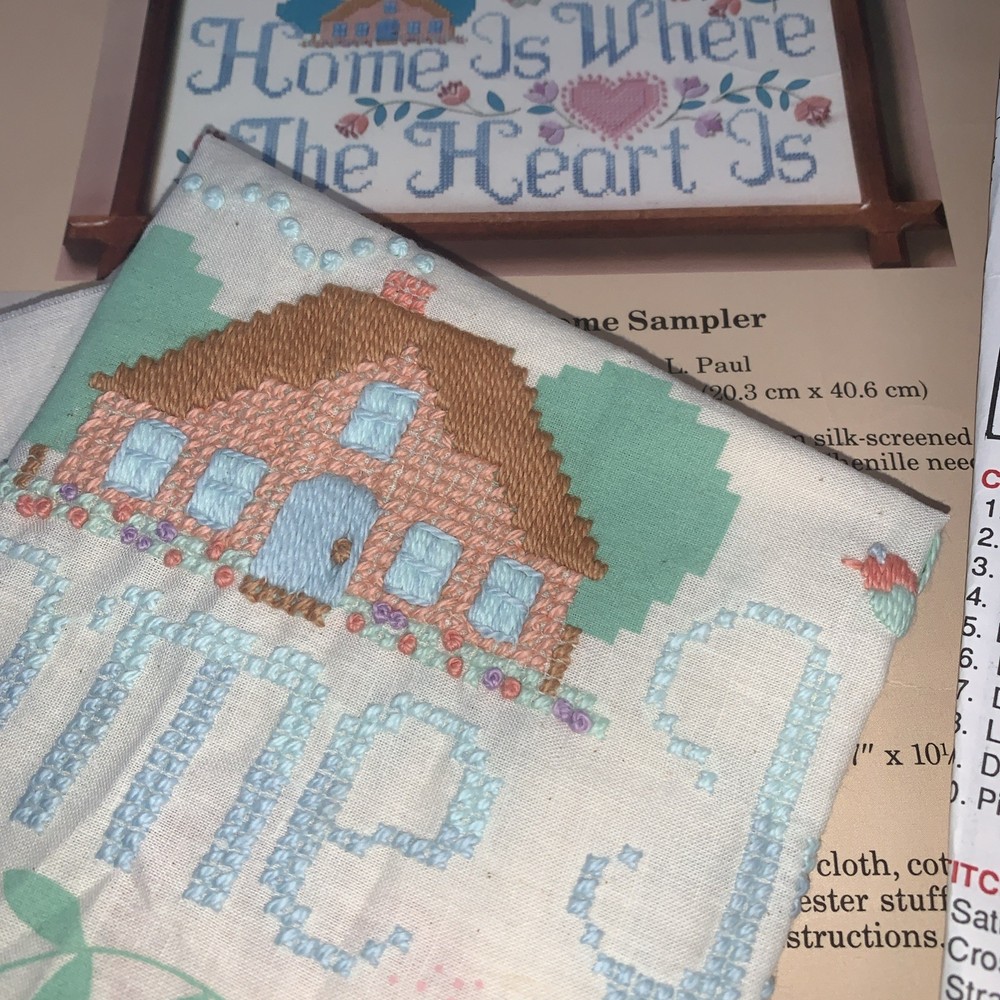 Needlework 3 Kits Patterns Started and Partial Vintage Destash see details