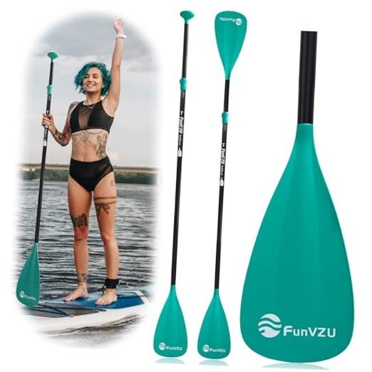 SUP Paddle, Stand Up Paddle Board Paddle Lightweight Adjustable 4 Lake Blue