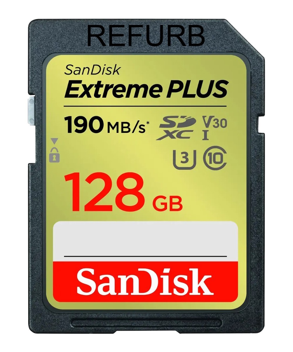LOT 10x SanDisk Extreme Plus 128GB UHS-I V30 U3 Class 10 SD Memory Card 190 MB/s