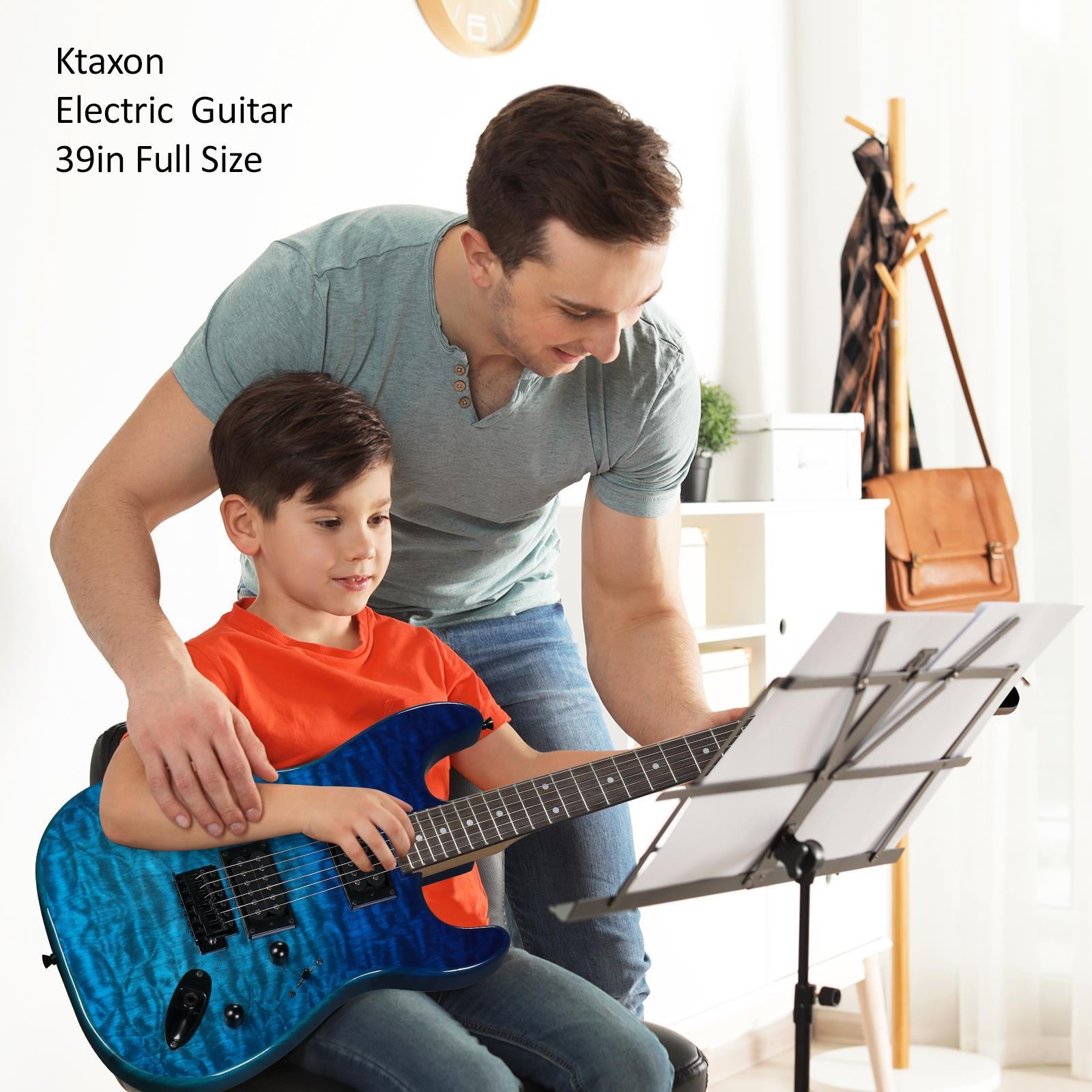 Ktaxon KST 39" Full Size Electric Guitar Basswood With Gig Bag,Strap,Cable,Tool