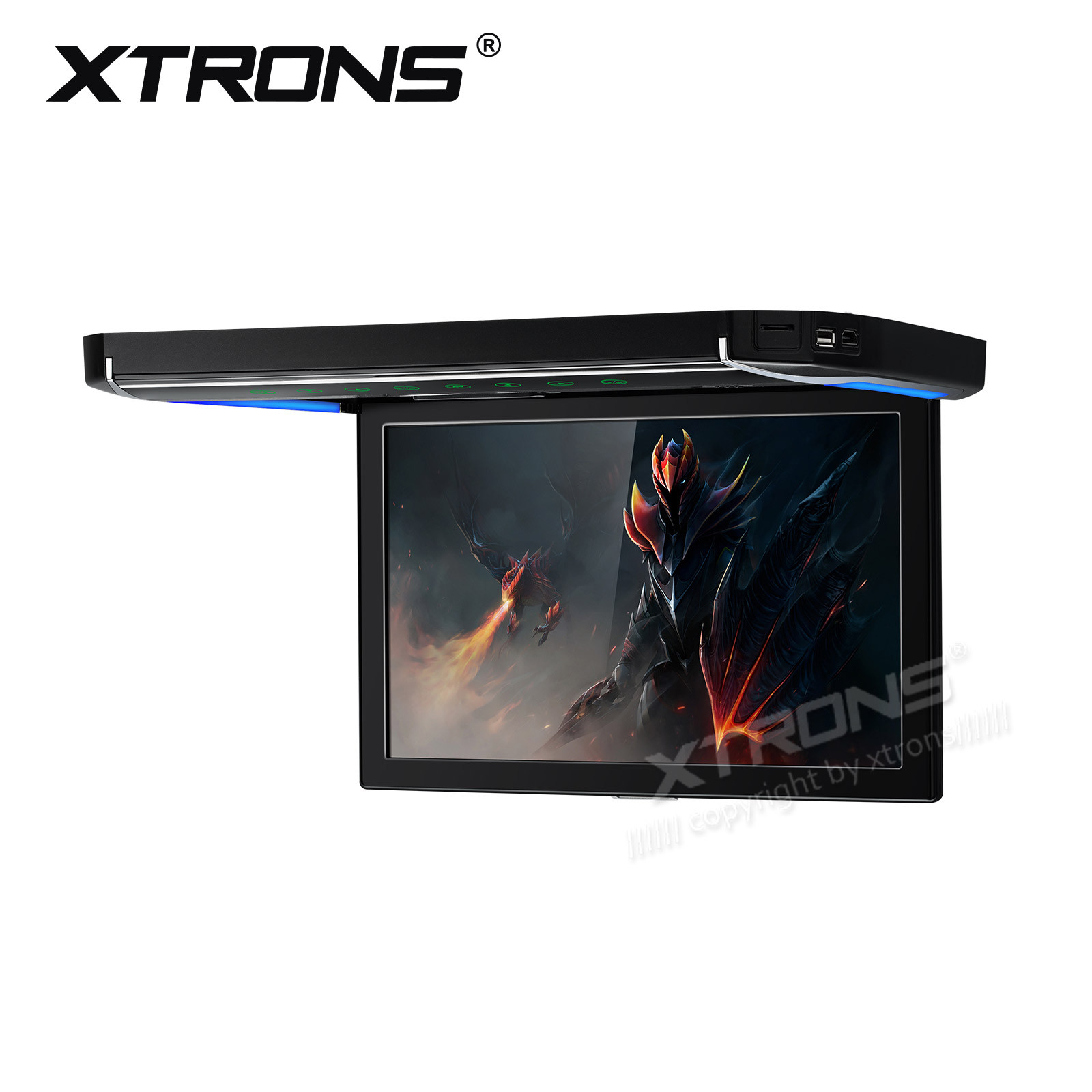 XTRONS 12.1" Car Overhead Player Wide Screen 1080P Flip Down Roof Mount Monitor