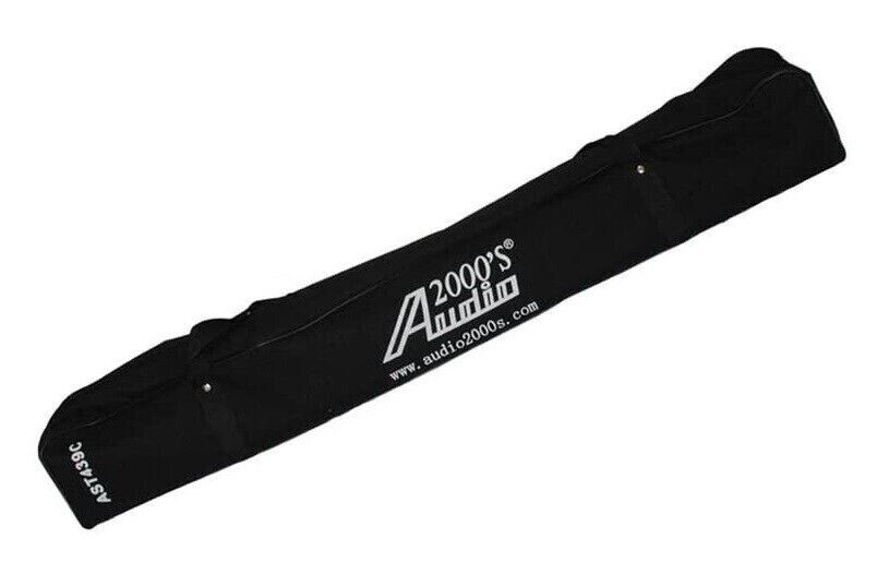 Audio2000'S AST439C2 Pair Tripod PA Speaker Stands with 2 Canvas Carrying Bags