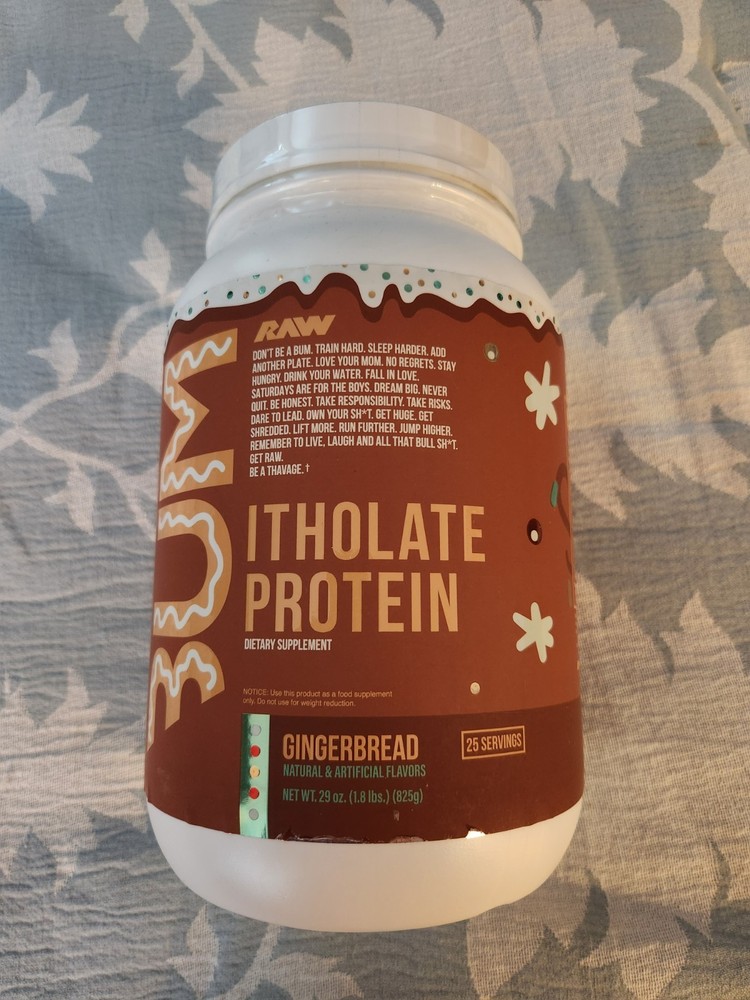 Raw CBUM Itholate Whey Protein Isolate Powder 100% Pure, 25 Servings