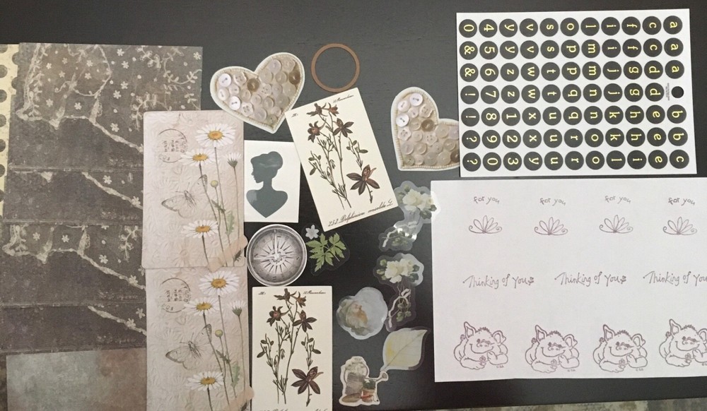 Brown scrapbook supply lot
