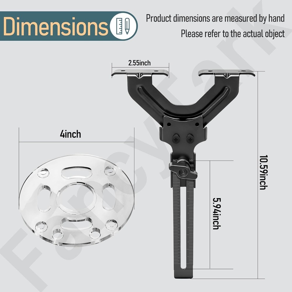DNP618 Edge Guide for Fixed Base Compact Router, Compatible With DeWalt Porter-C