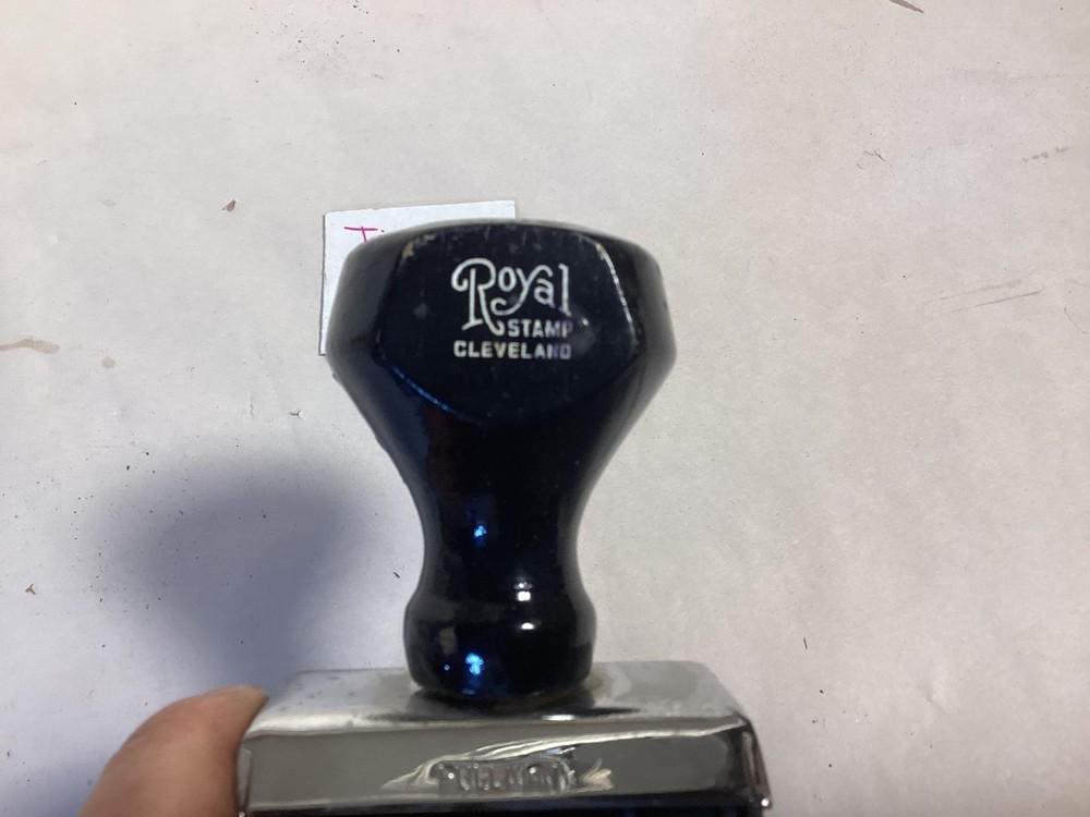 Vintage Royal Stamp pricing ink stamper
