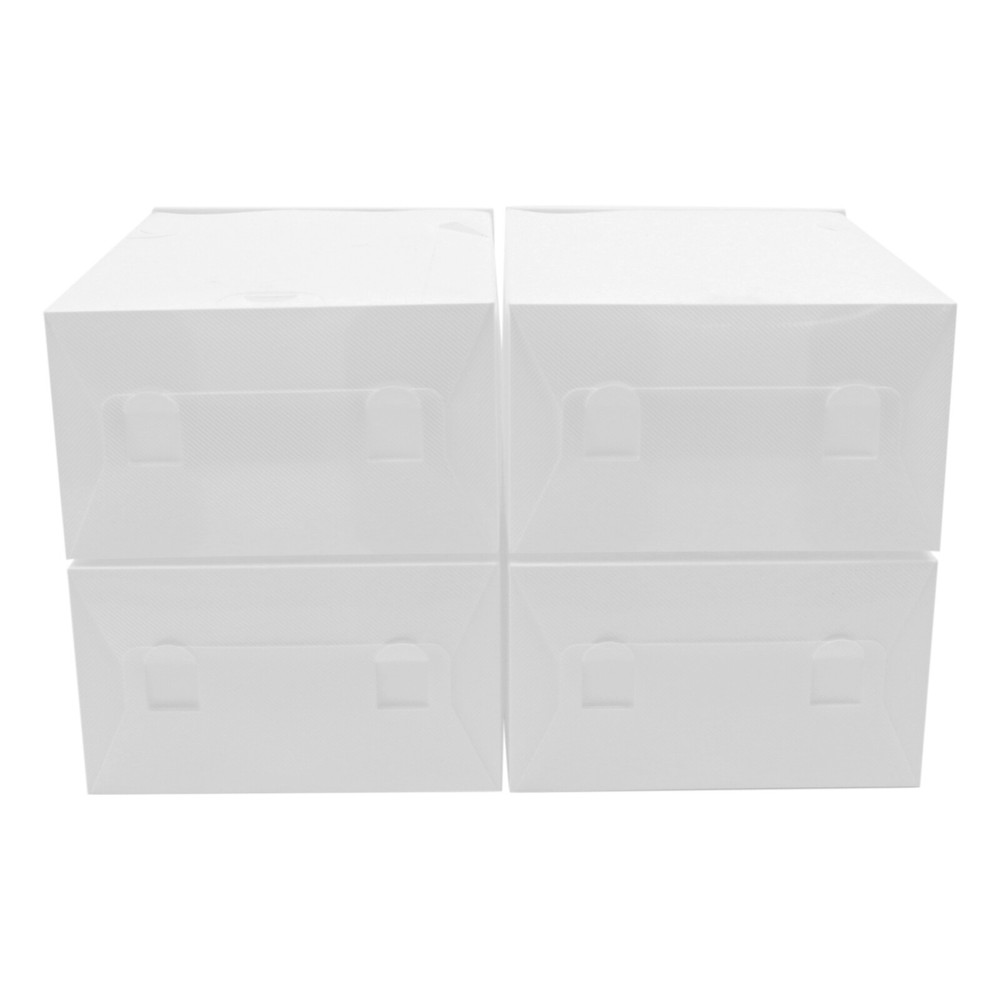 20Pcs Plastic Shoes Storage Box Stackable Display Case Sneaker Organizer Case