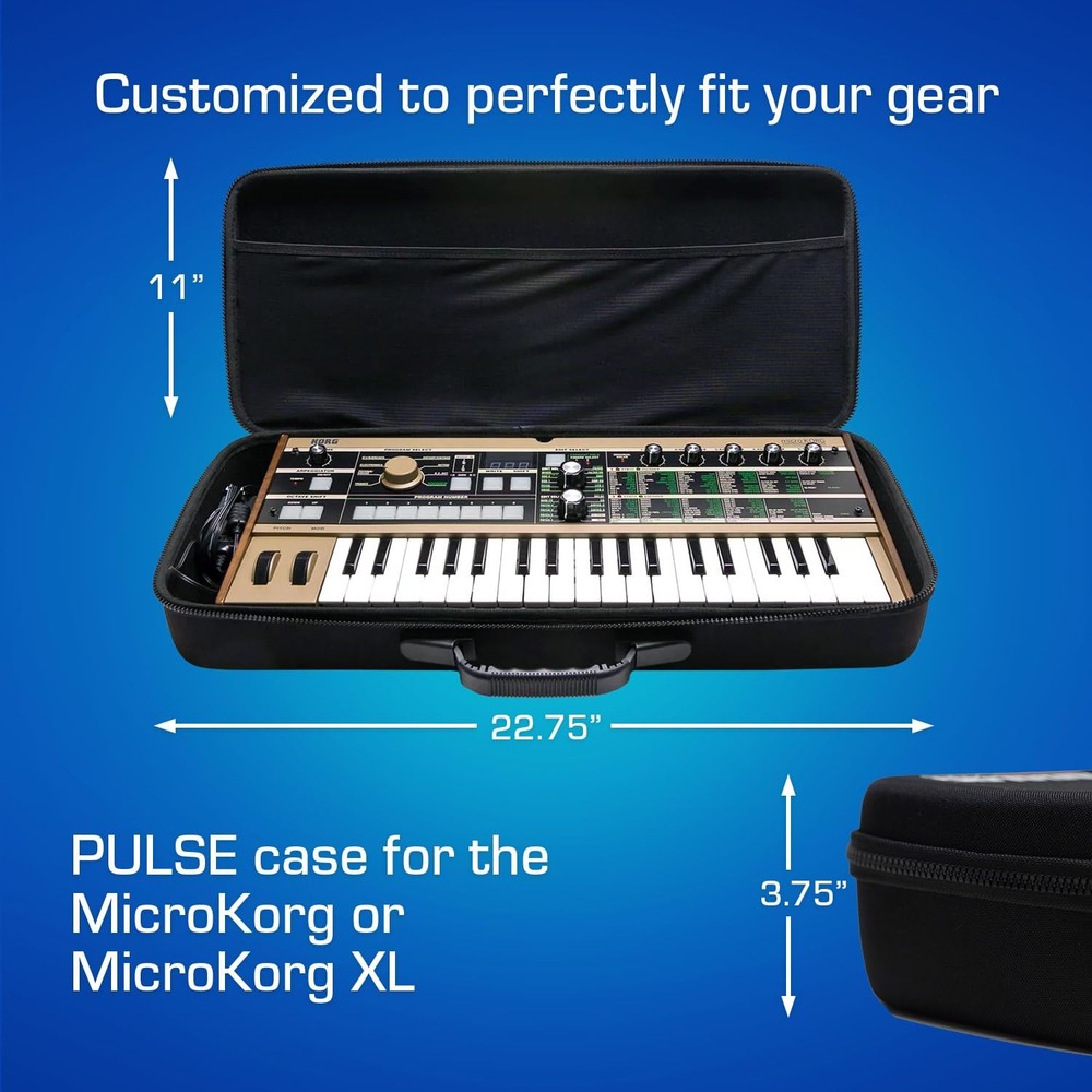 Korg MicroKorg/MicroKorg 2 / MicroKorg XL+ Case - Custom-Fitted Compact PULSE...
