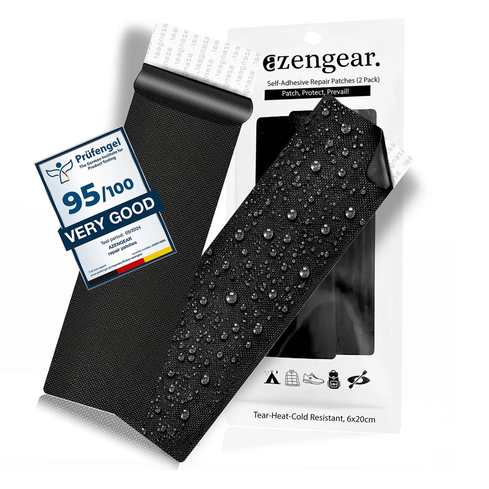 Self-Adhesive, Waterproof Polyester Repair Patches (2 Pack)