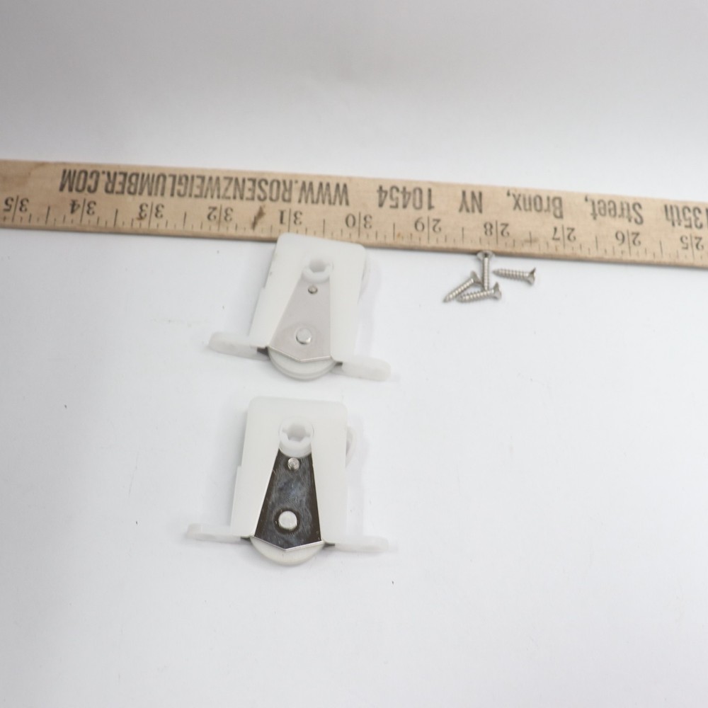 (2-Pk) Sliding Screen Door Roller Plastic White