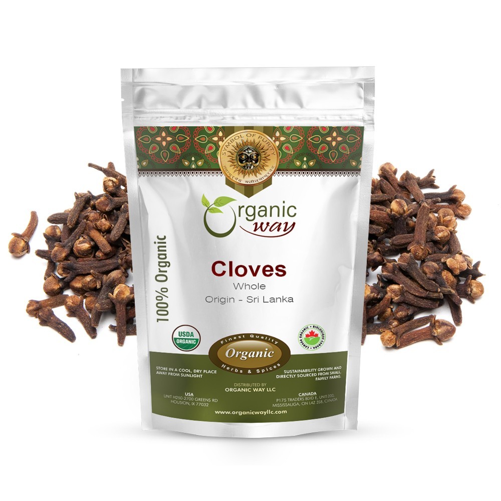 Organic Way Hand Selected Cloves Whole Non GMO & Gluten Free | USDA Certified