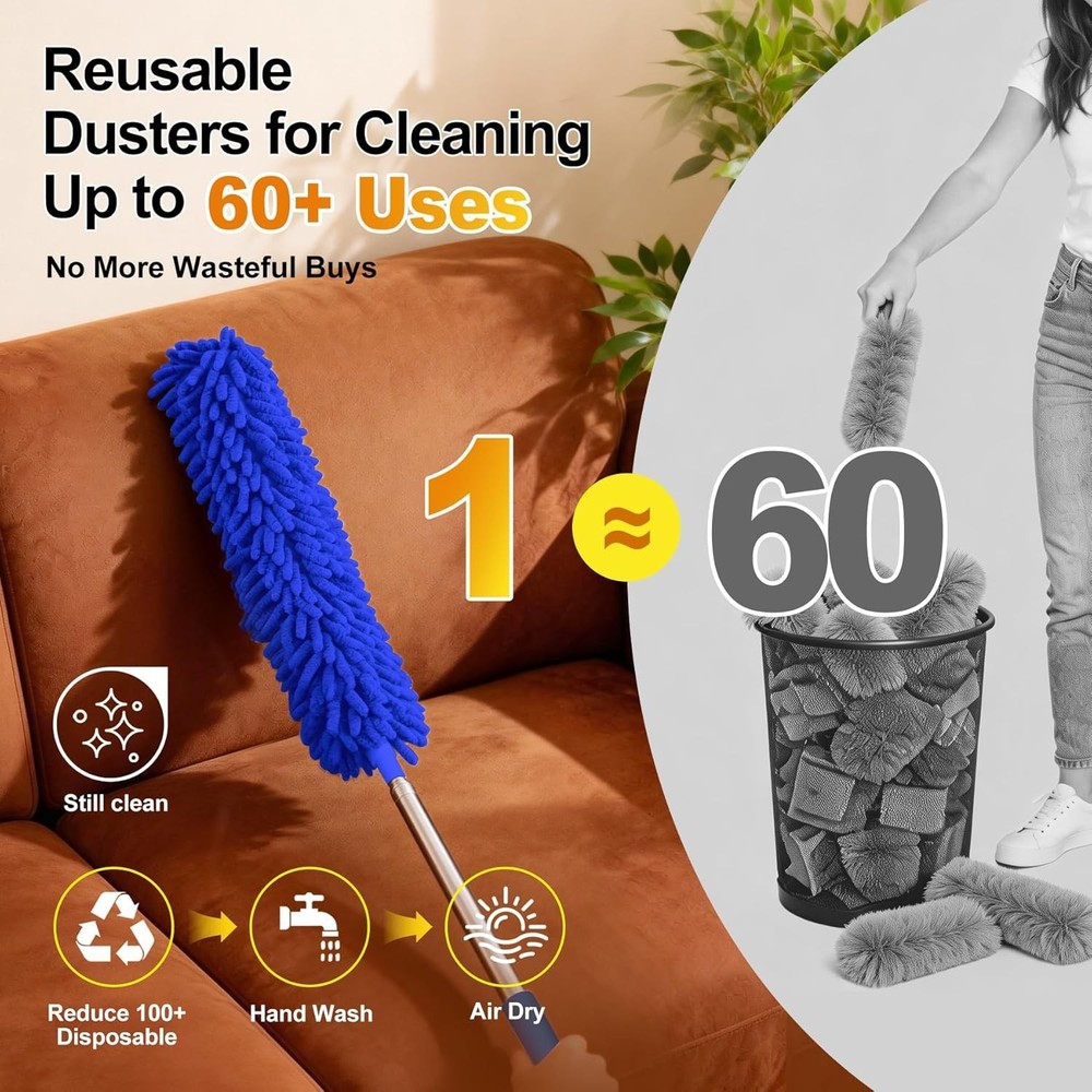 Multi-Functional 5-in-1 Duster Kit with Anti-Scratch Tips for Safe Cleaning