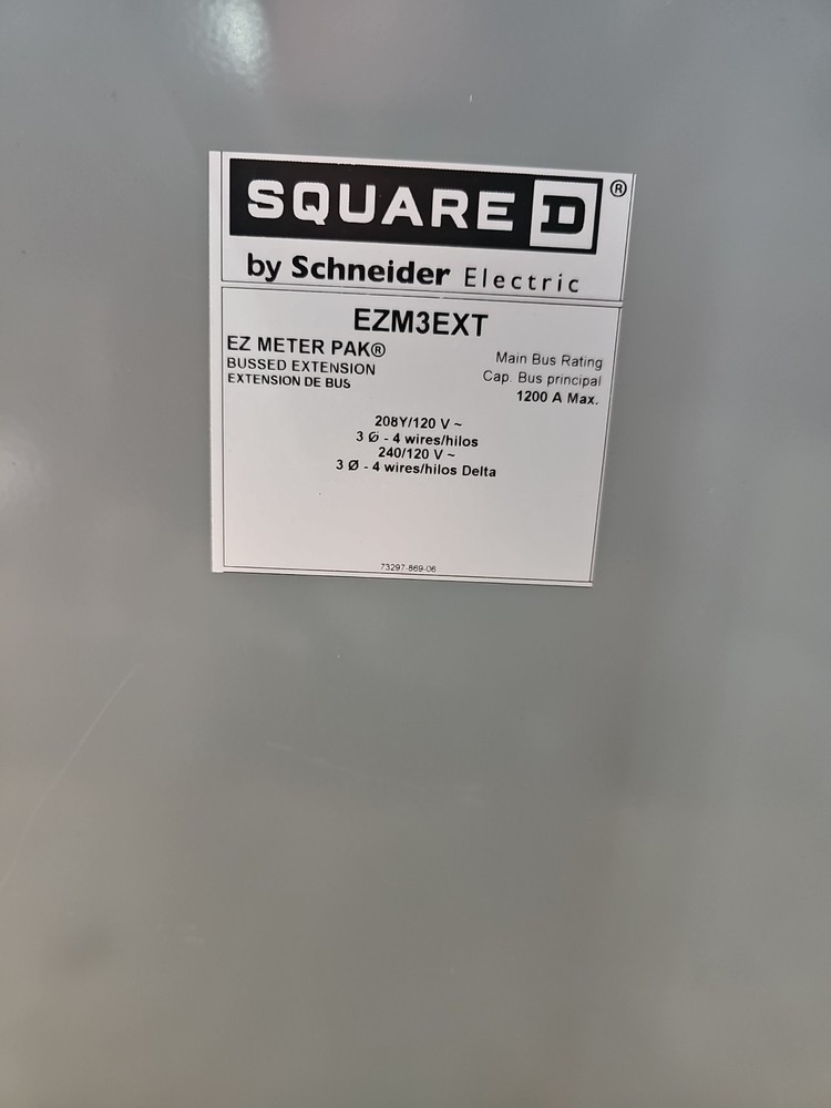Square D EZM3EXT Meter Stack Bus Extension 1200A 120/240V 3PH 4W