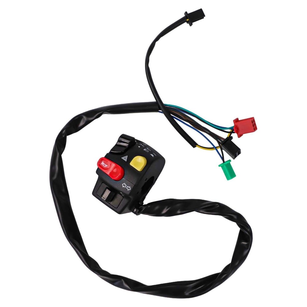Sleek Black Motorcycle Switch Compatible with Various Models for Daily Use
