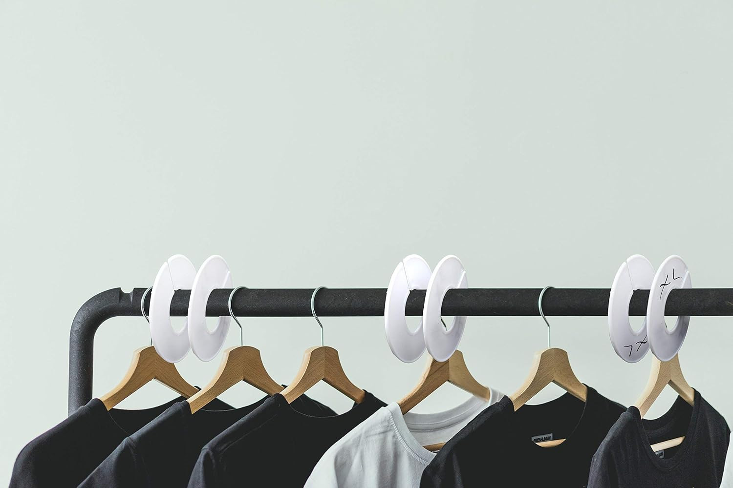 20 Pack Clothing Rack Size Dividers, Wardrobe round Hangers Label Closet Divider