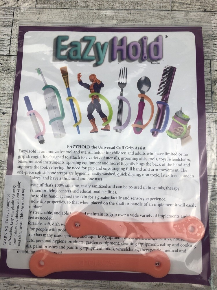 EazyHold Two Pack - Orange - 5" - Universal Cuff Handgrip Assist