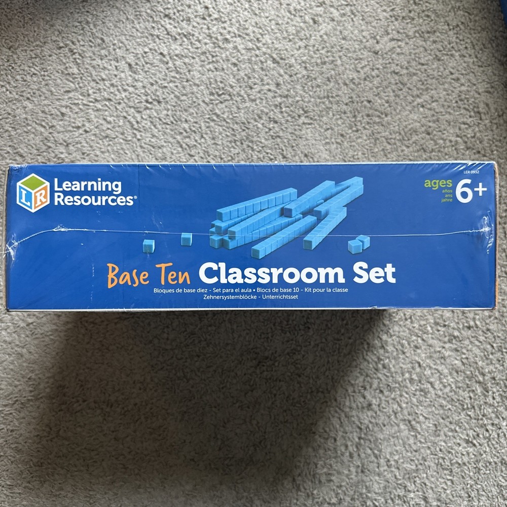Learning Resources Base Ten Blocks Classroom Set Grades 1+ Ages 6+, 823 Pc STEM