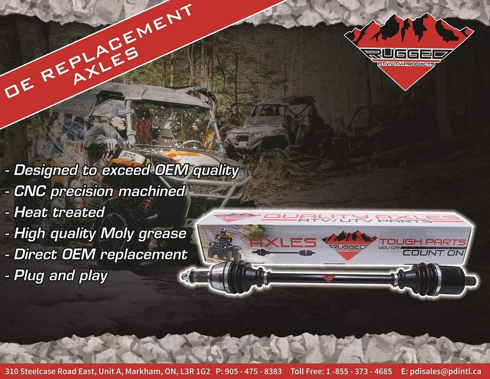 RUGGED Performance Axle for CFMOTO X5 Front Left