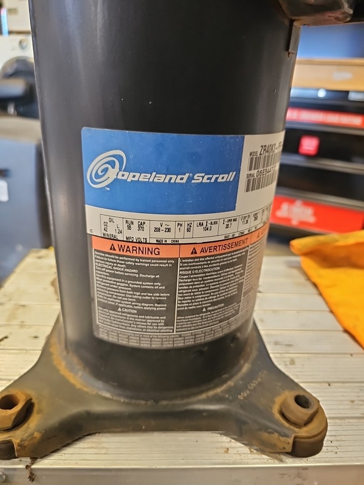 Copeland ZR40K3-PFV-230 3 Ton Scroll Compressor