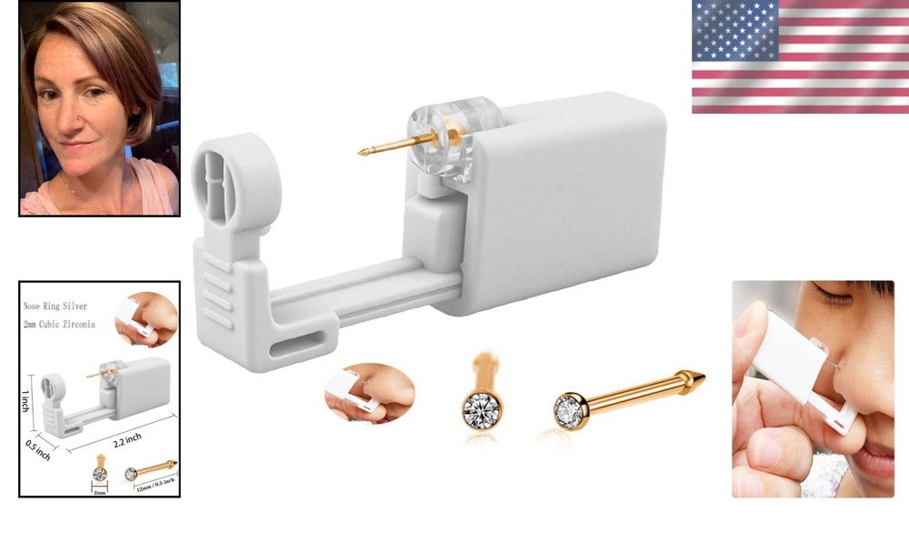 Self Nose Piercing Gun Kit - Easy, Safe, and Stylish Solution