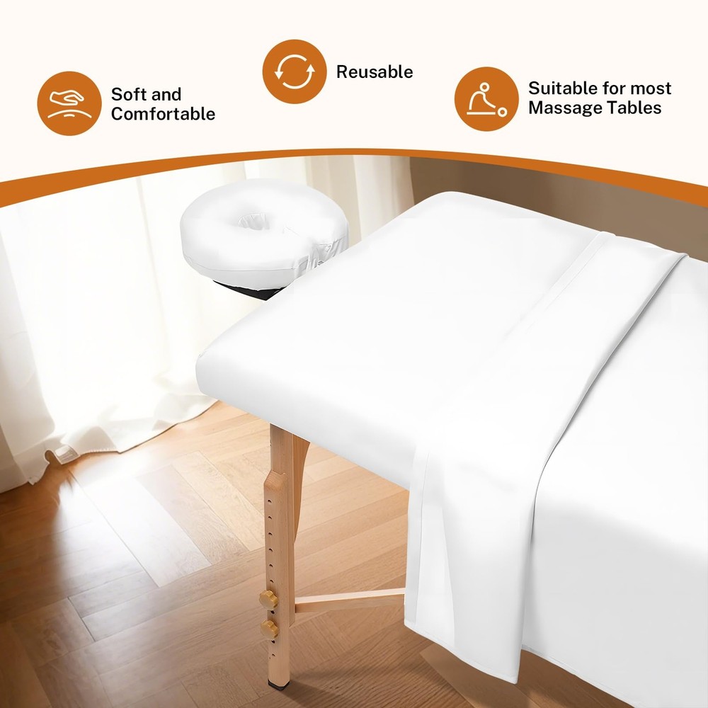 4 Sets Premium Microfiber Massage Table Sheets Set, 3 Piece Set Soft Massage ...