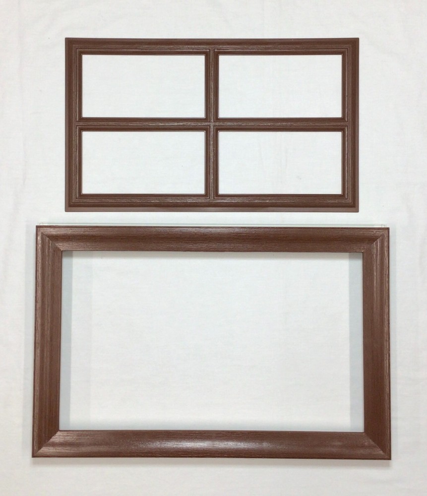 Walnut Amarr Garage Door Window Kit Short Panel Frame Insert Grill Glass Options