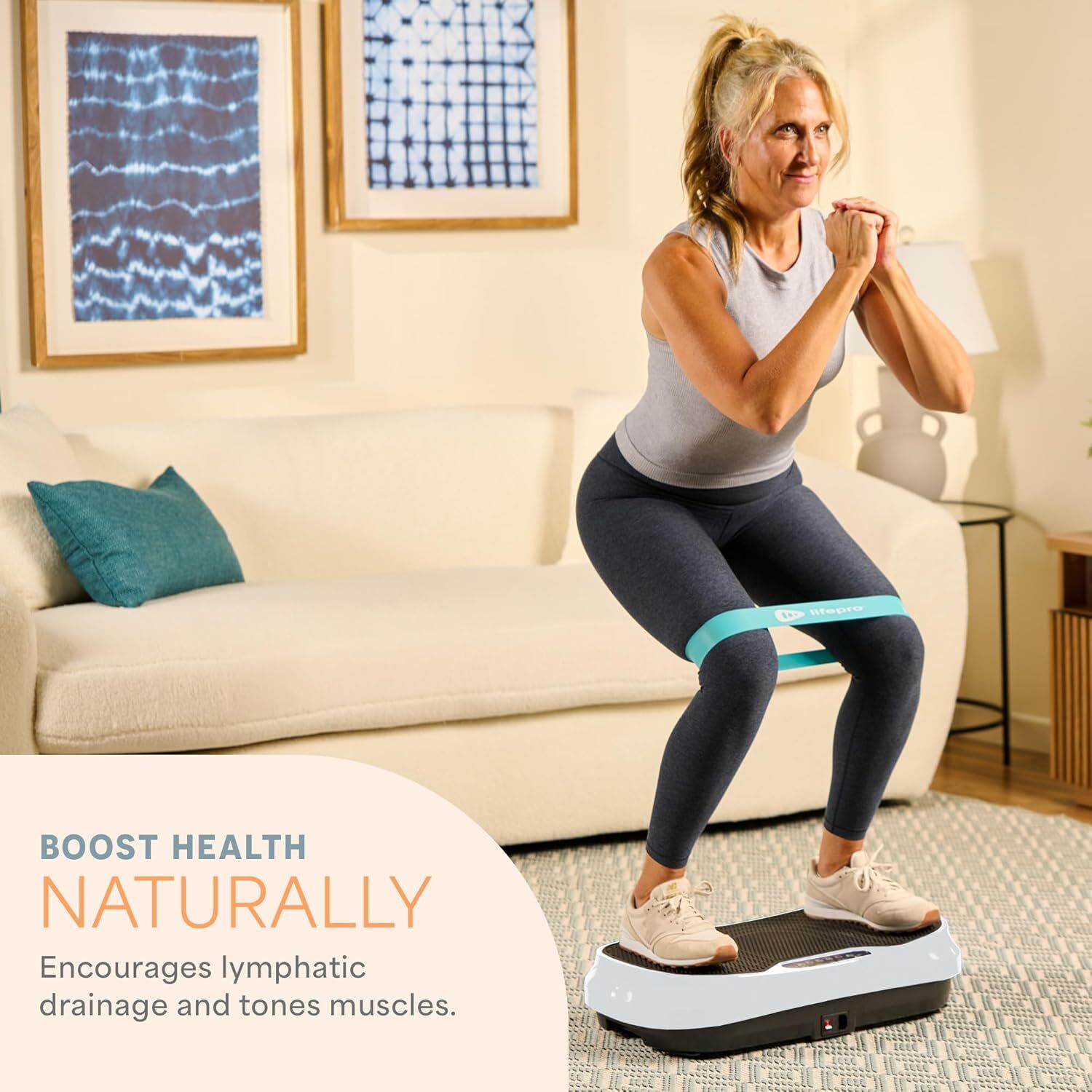 LifePro Waver Mini Vibration Plate White | Full Body Fitness & Weight Loss