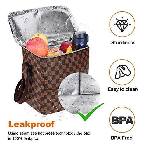 Lunch Bags-Checked Pattern